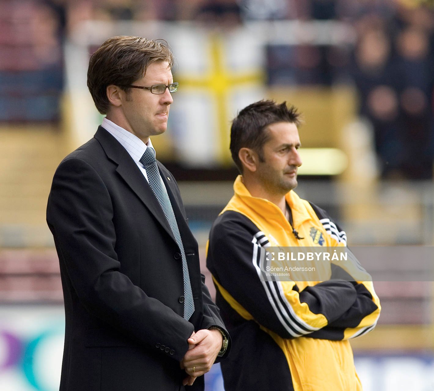 Rikard Norling och Neboja Nevakovic, tränare, AIK
