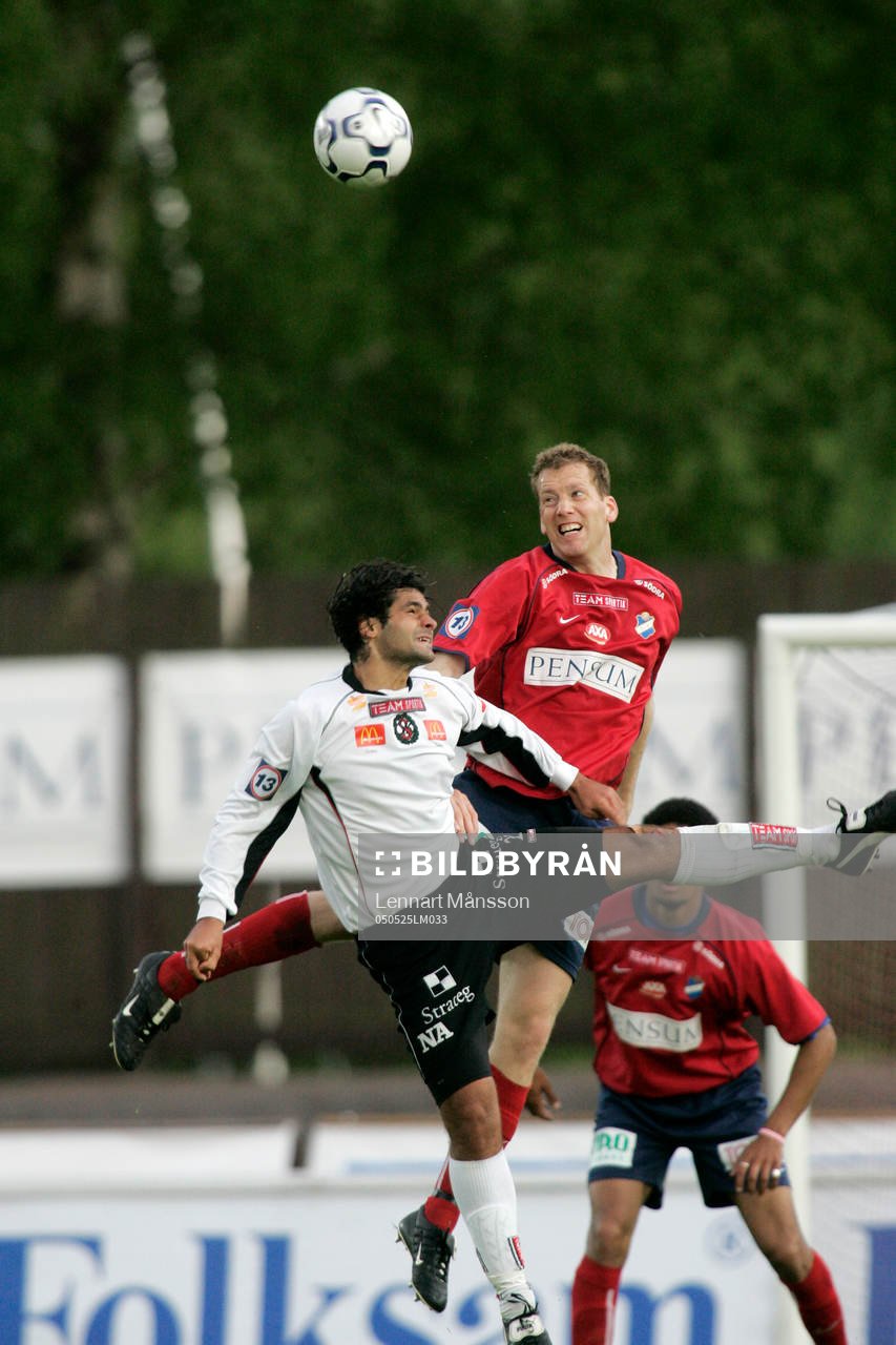 Ricardo Costa och Fredrik Bild. Nickduell