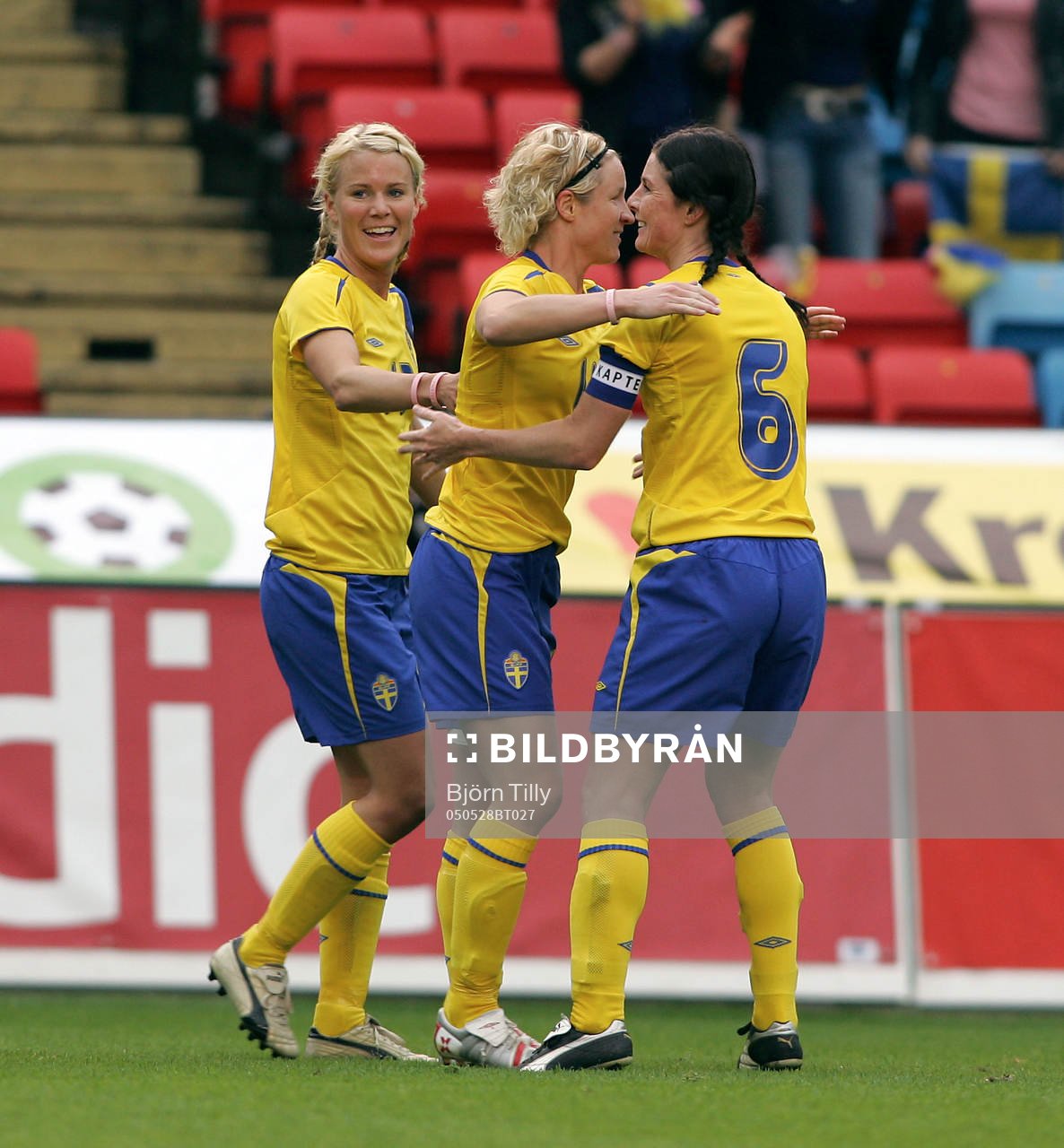  Anna Sjöström och Malin Moström och Victoria Svensson, Sverige, jubel.