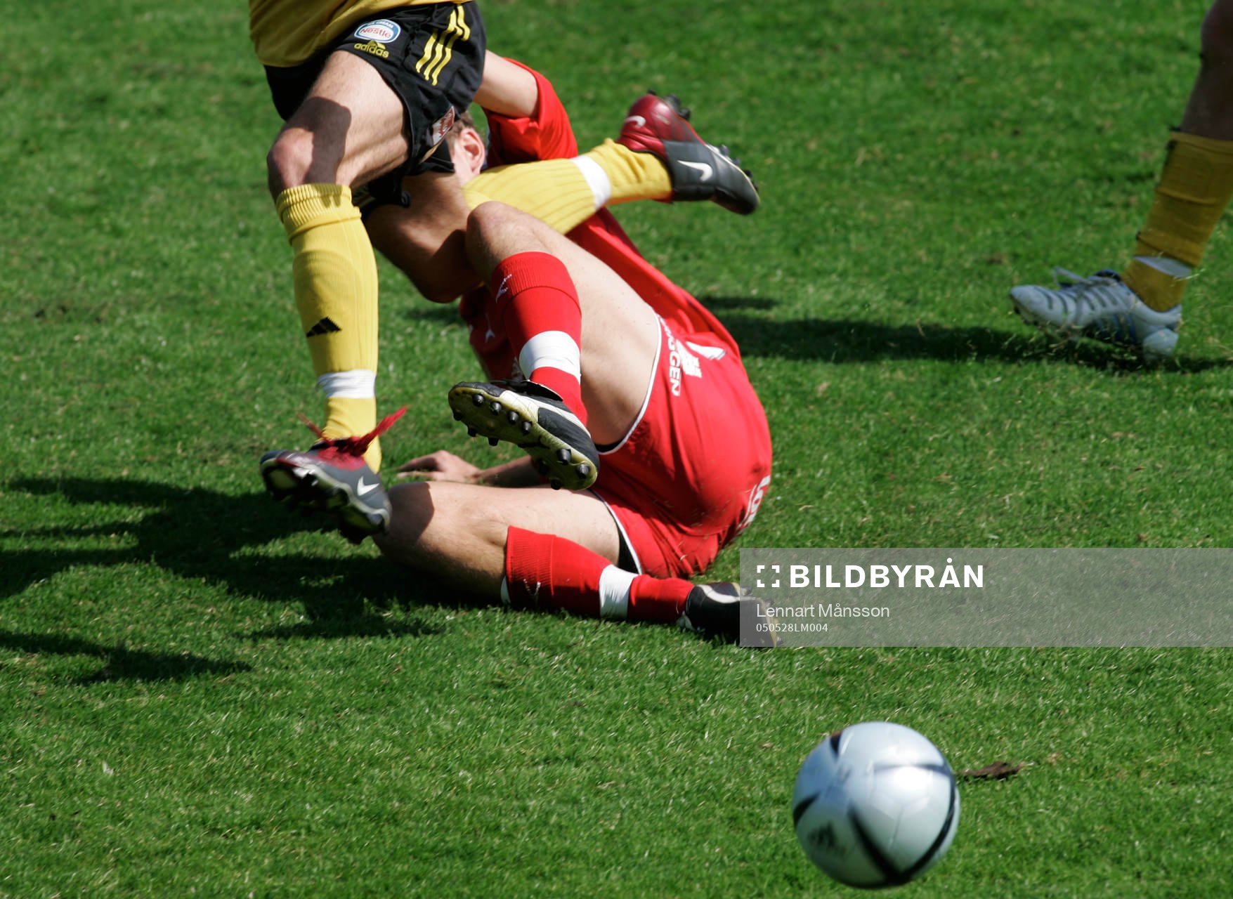 Glidtackling, fotboll, ben, boll
