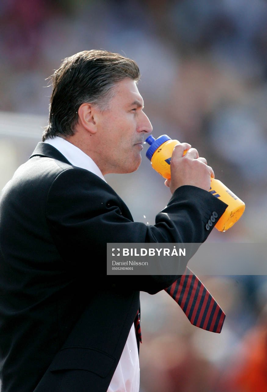 Zoran Lukic, tränare, Örgryte, som blev uppvisad på
