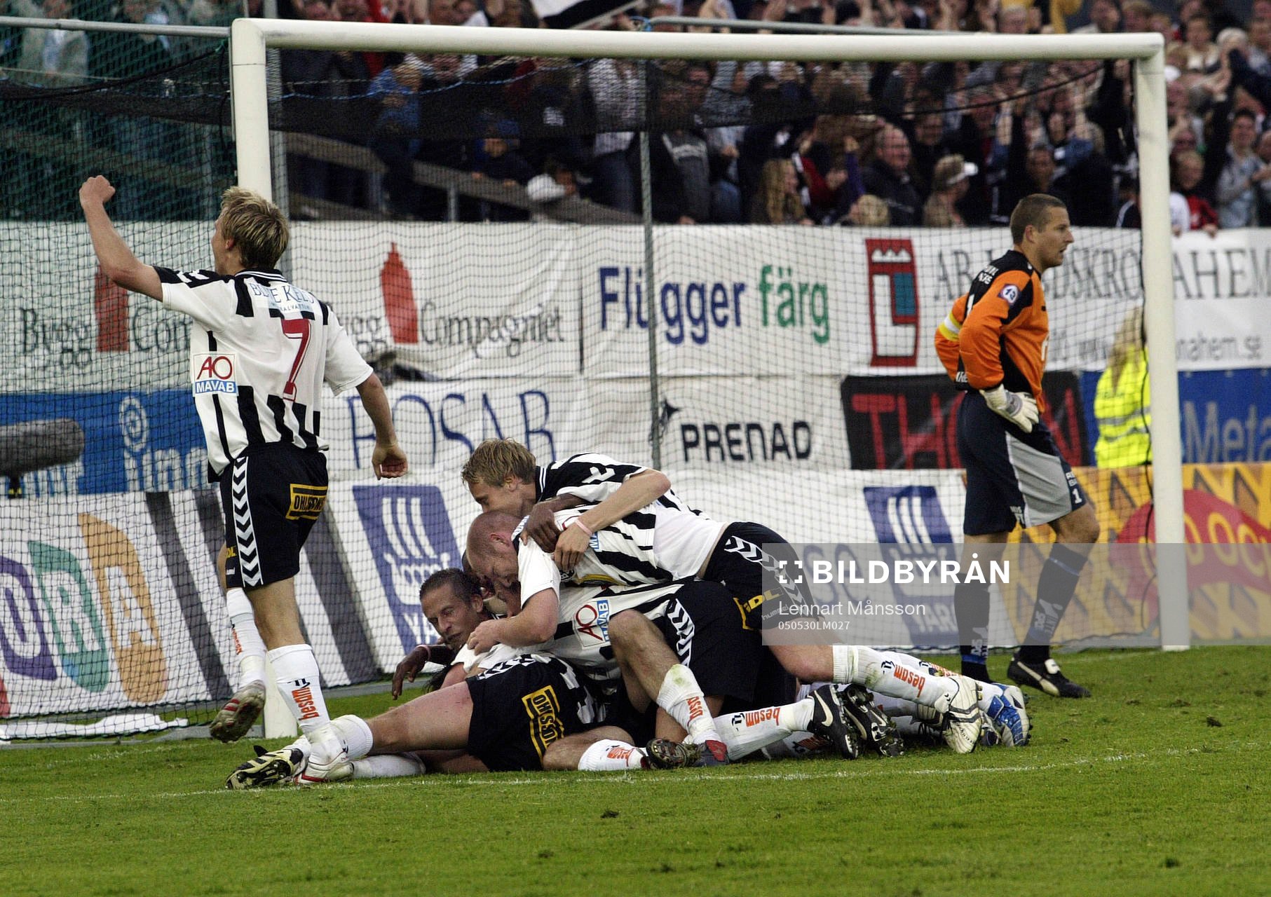  4-3, segermål på övertid, Gustaf Andersson. Jubel.