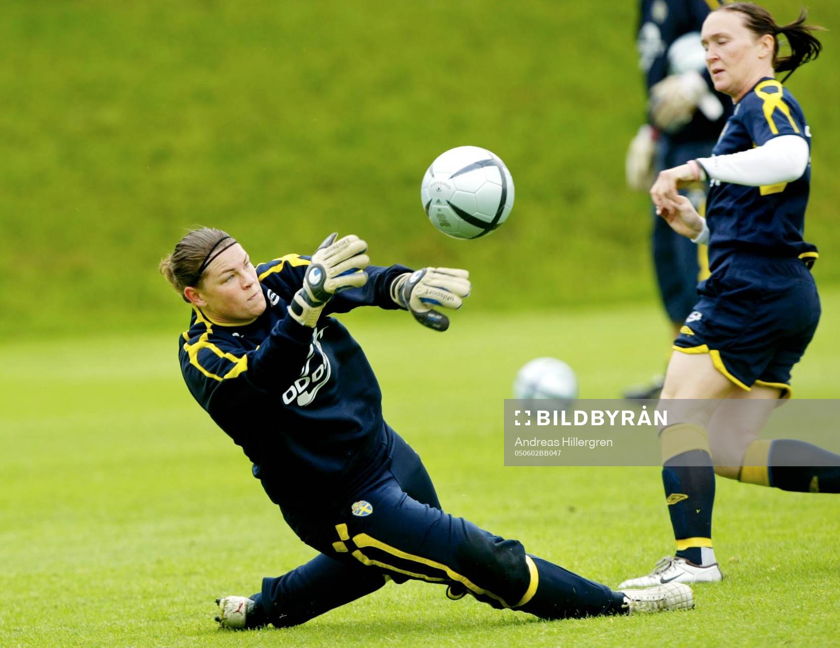 Fotboll, Dam, EM, Landslag, Sverige. Frida Östberg och