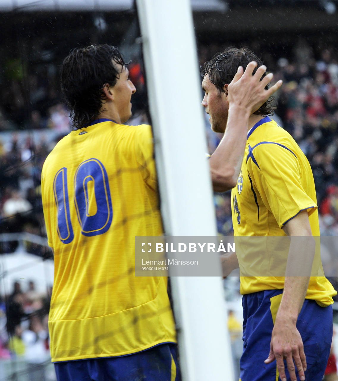 Johan Elmander  och Zlatan Ibrahimovic, Sverige