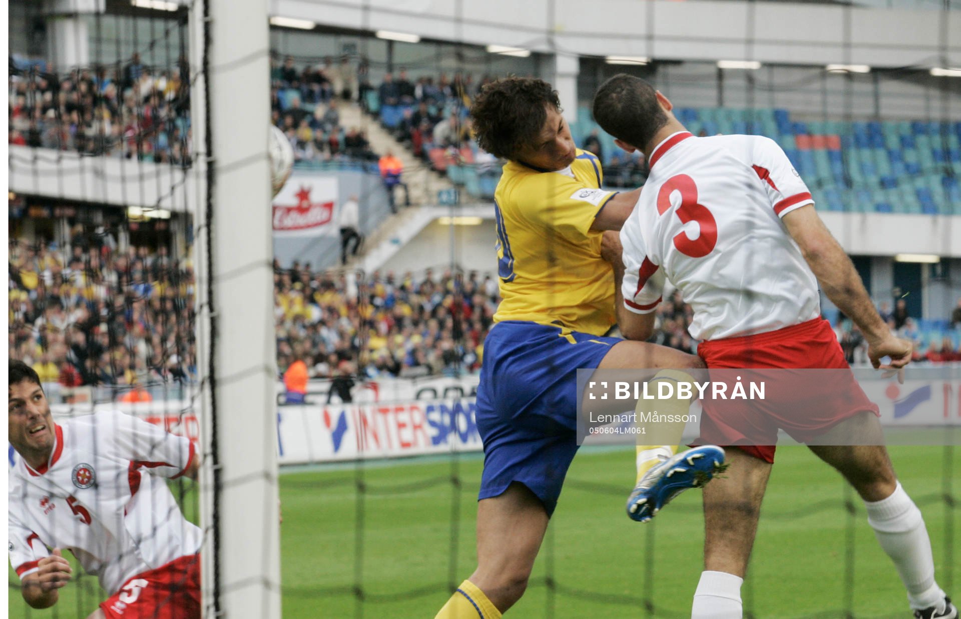 Zlatan Ibrahimovic och Brian Said, Malta, tv. Nickduell