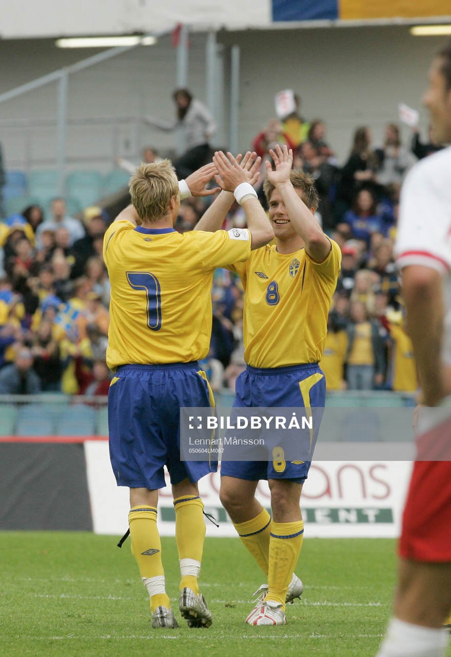 Jubel, Sverige. Anders Svensson och Christian Wilhelmsson