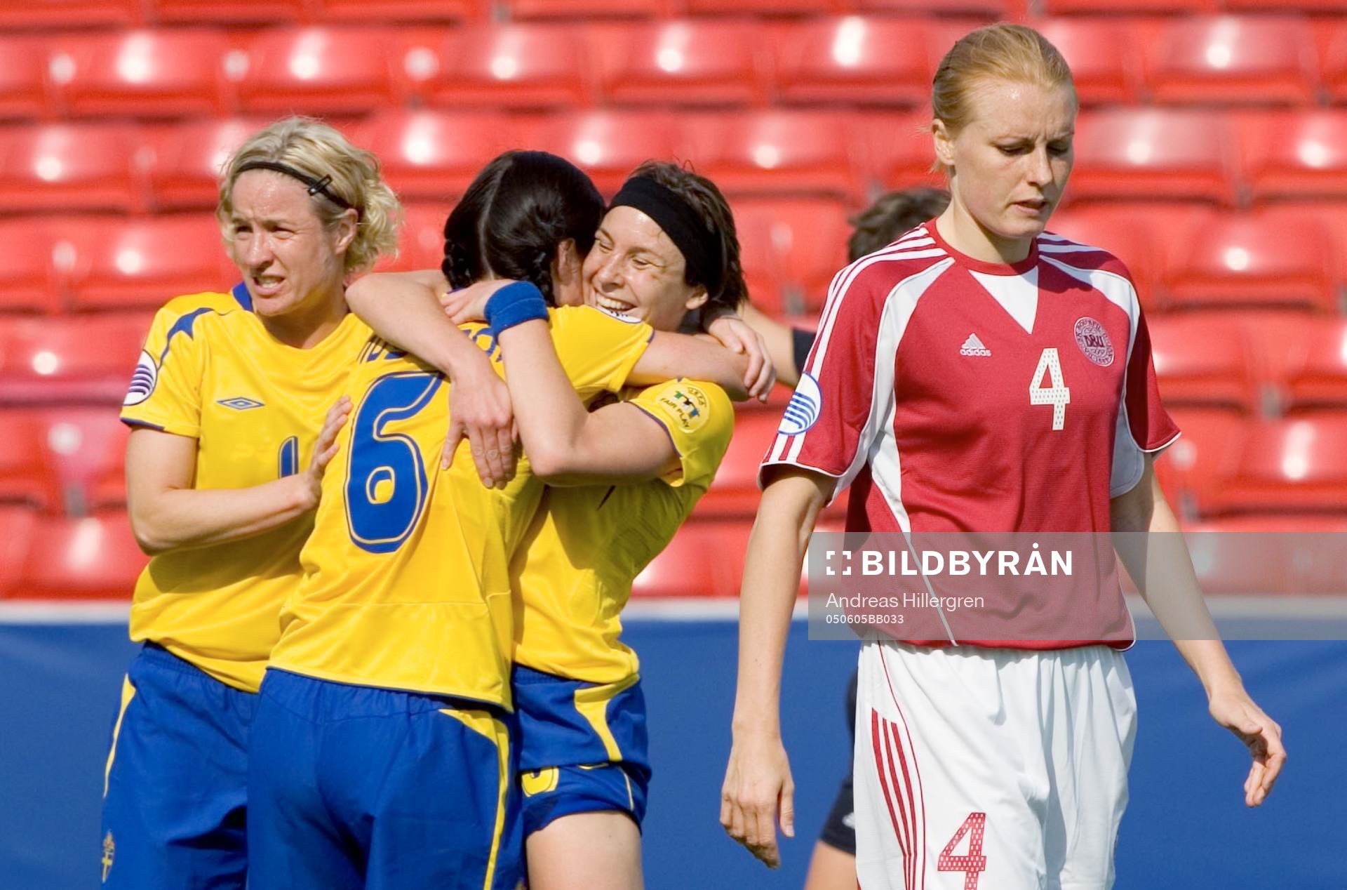 Sverige - Danmark. 1-0 för Sverige genom Hanna Ljungberg,