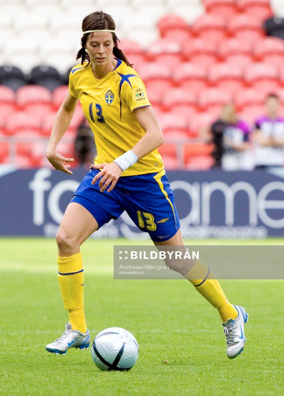 Sverige - Danmark. Lotta Schelin, Sverige