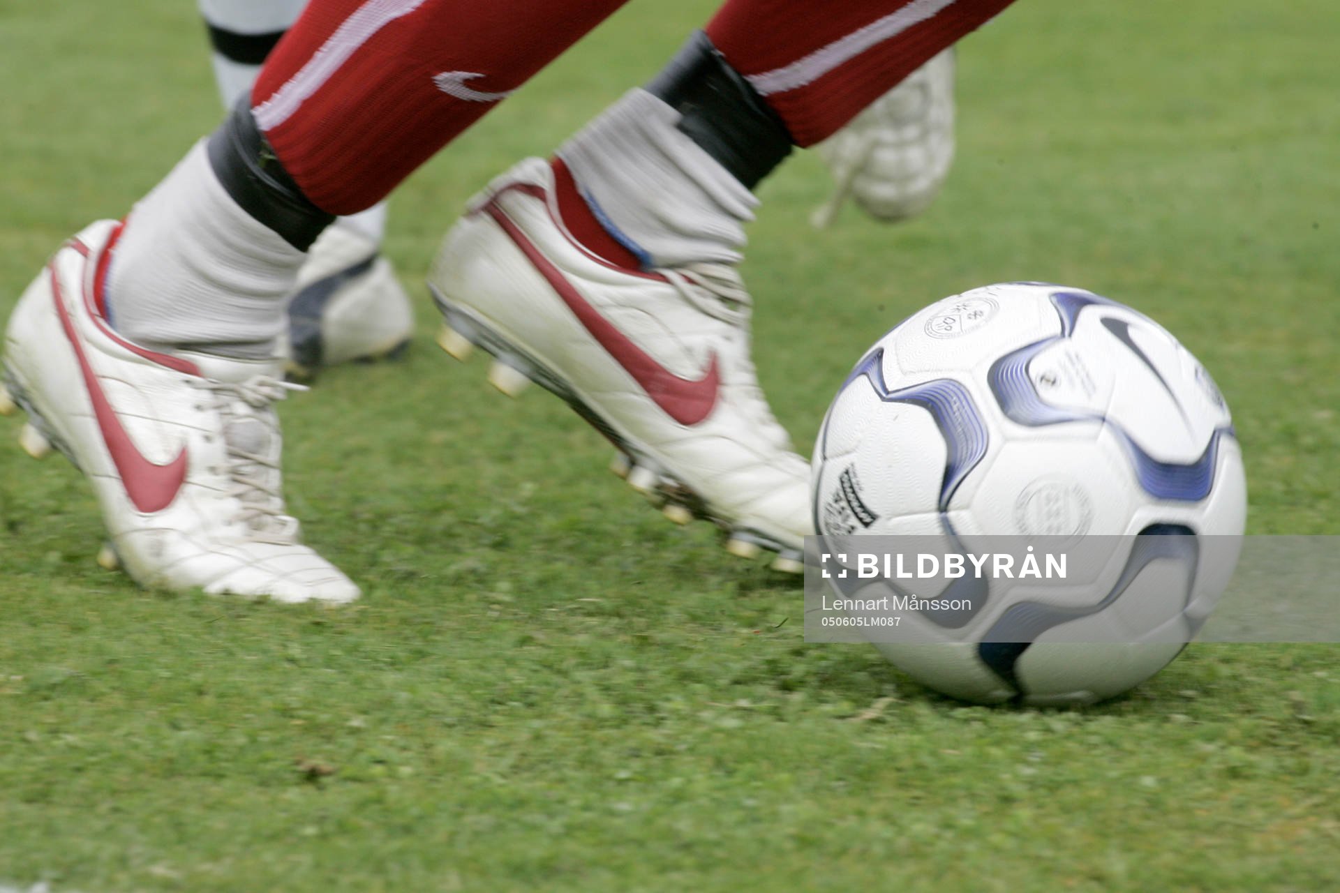 Skor, fotbollsko, boll, fötter, Nike