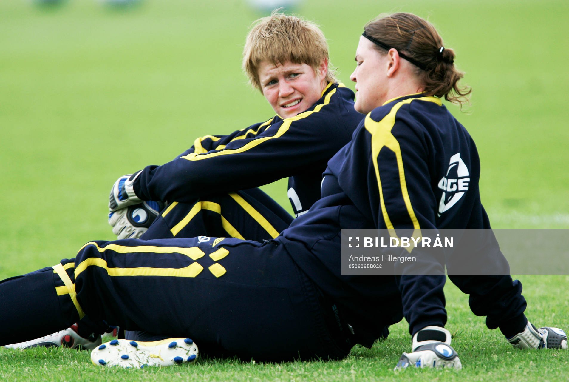 Träning, Maja Åström och Caroline Jönsson, målvakt