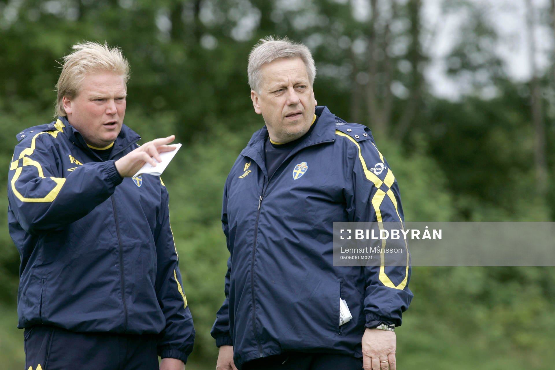 Tommy Söderberg och Jörgen Lennartsson, tränare,