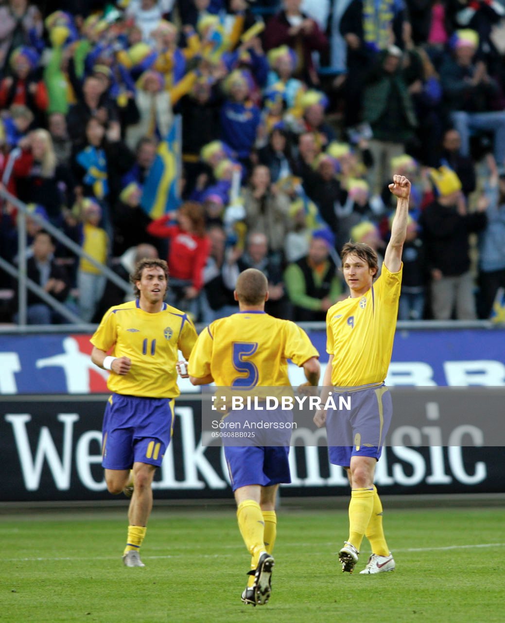  Kim Källström, Sverige, jubel.