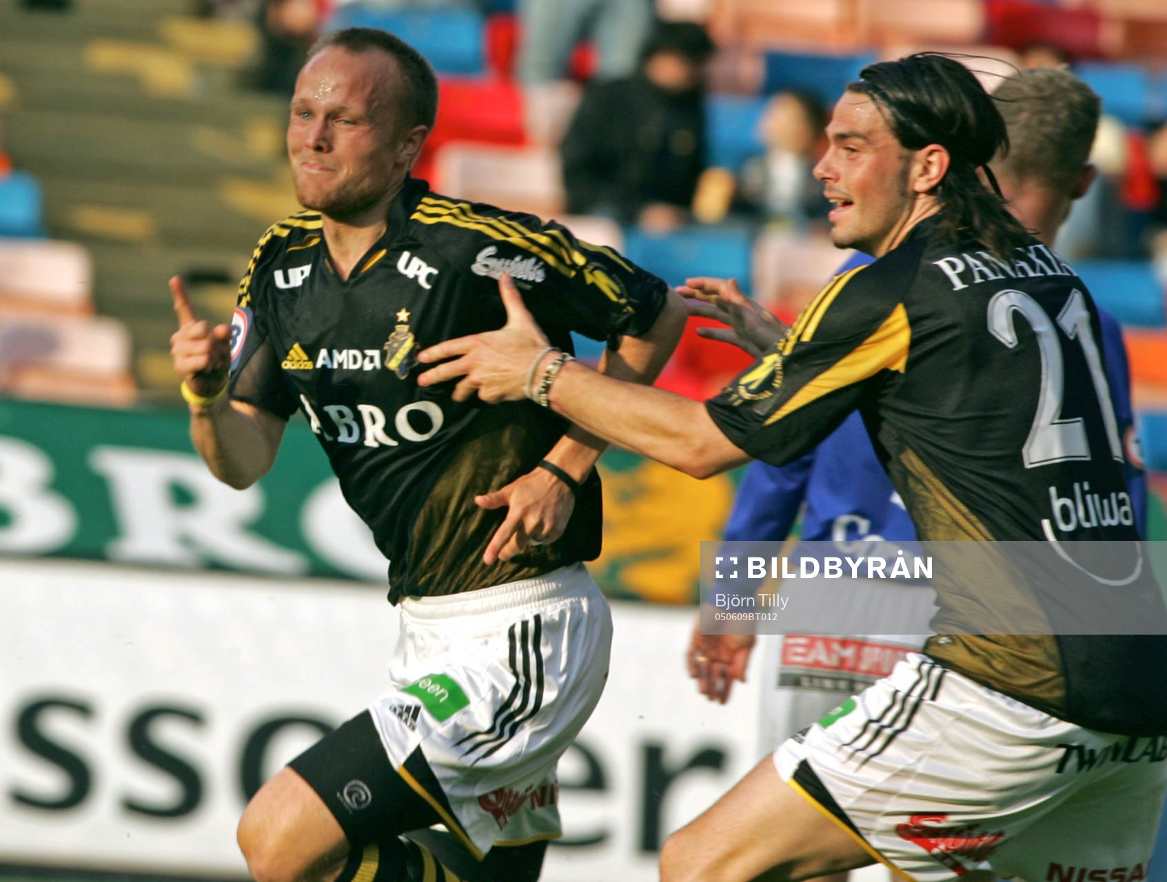 Nicklas Carlsson och Andreas Eriksson, AIK. Jubel, glädje