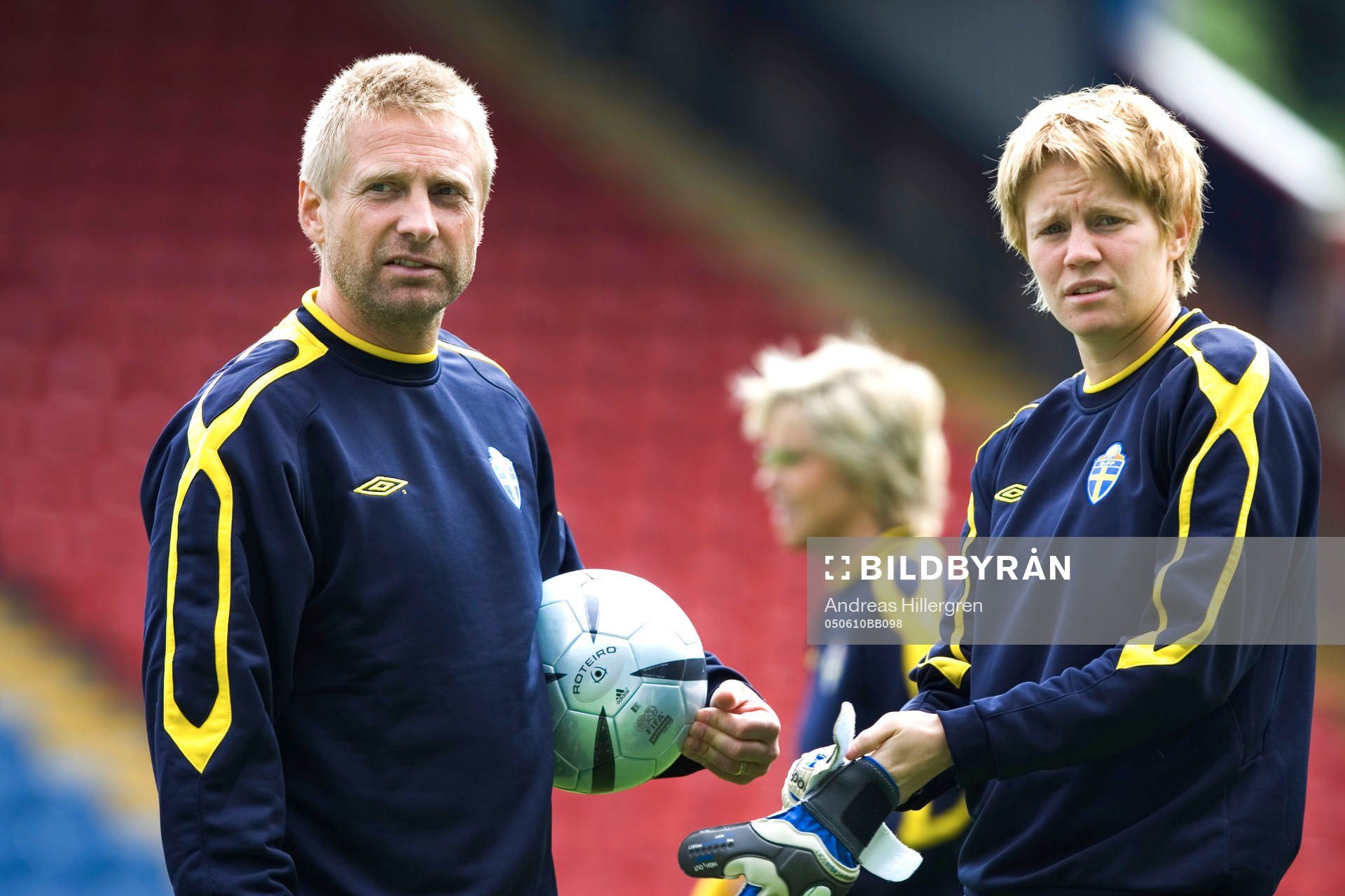 Thomas Dennerby, tränare och Maja Åström, målvakt