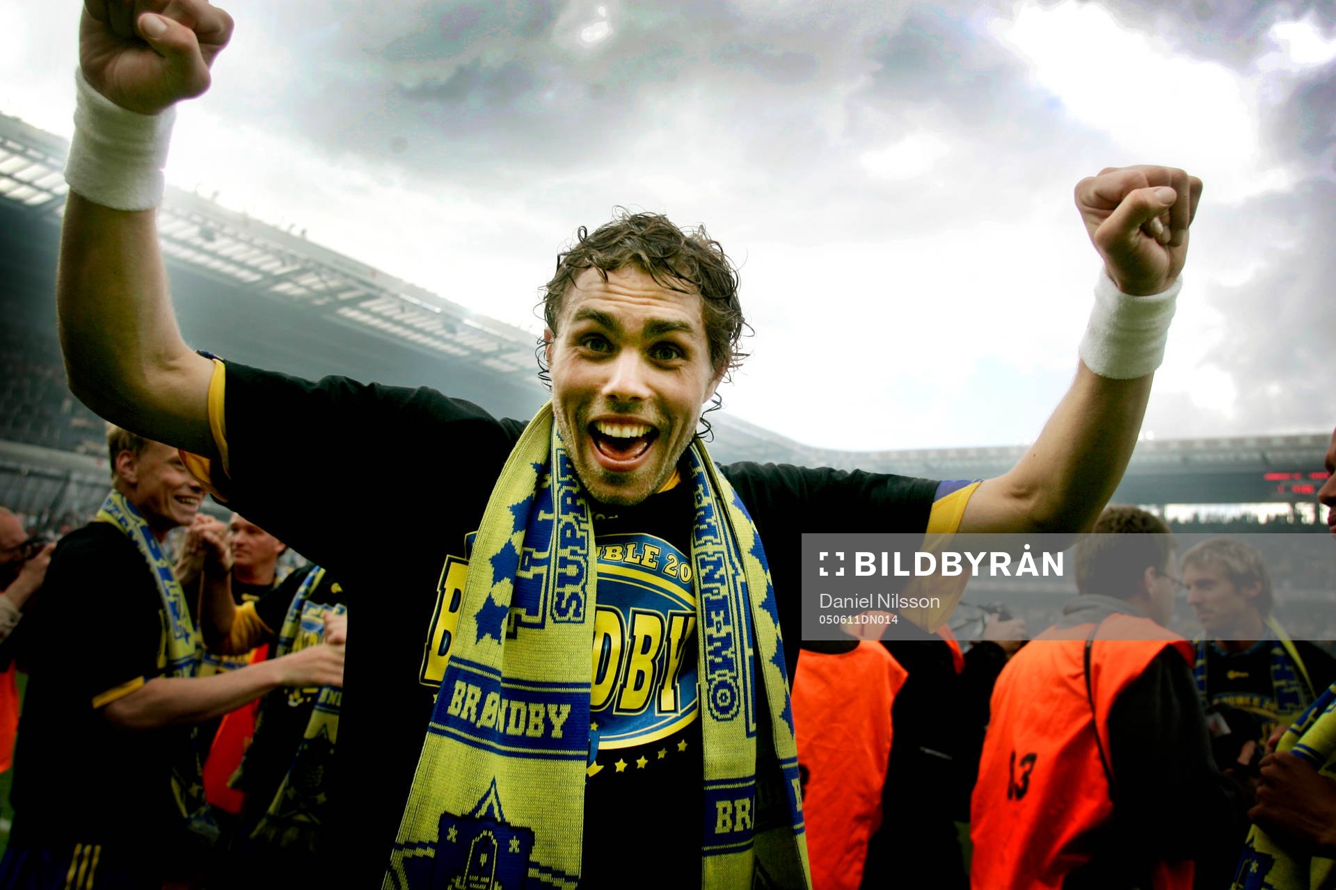 Johan Elmander (jubel) blev dansk mästare med Bröndby