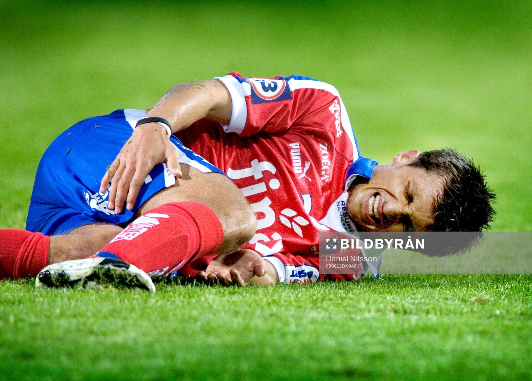 Eldin Karisik, Helsingborg, ont, skadad, fälld, tacklad