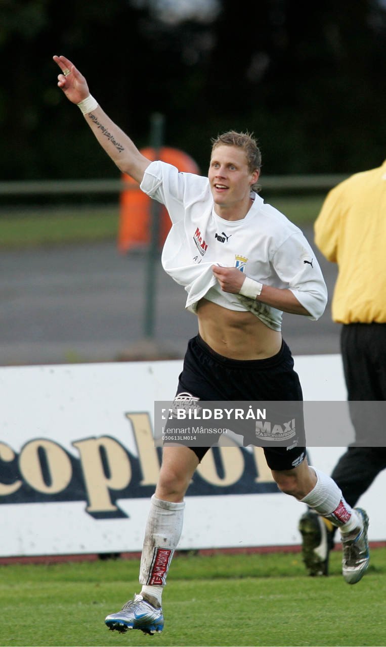 0-1, Niklas Moberg, som jublar. Jubel