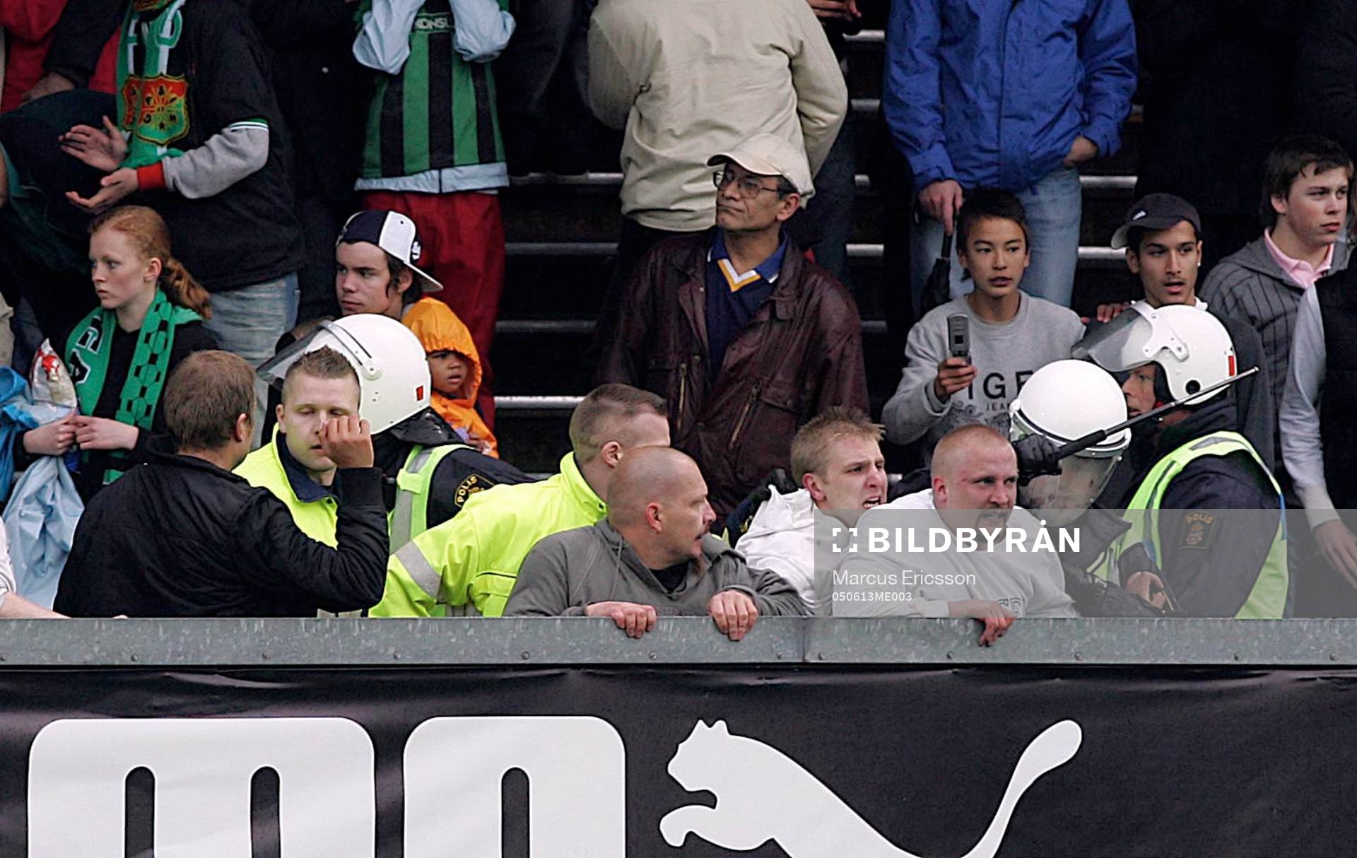 Bråk utbröt mellan Gais och AIK:s fans