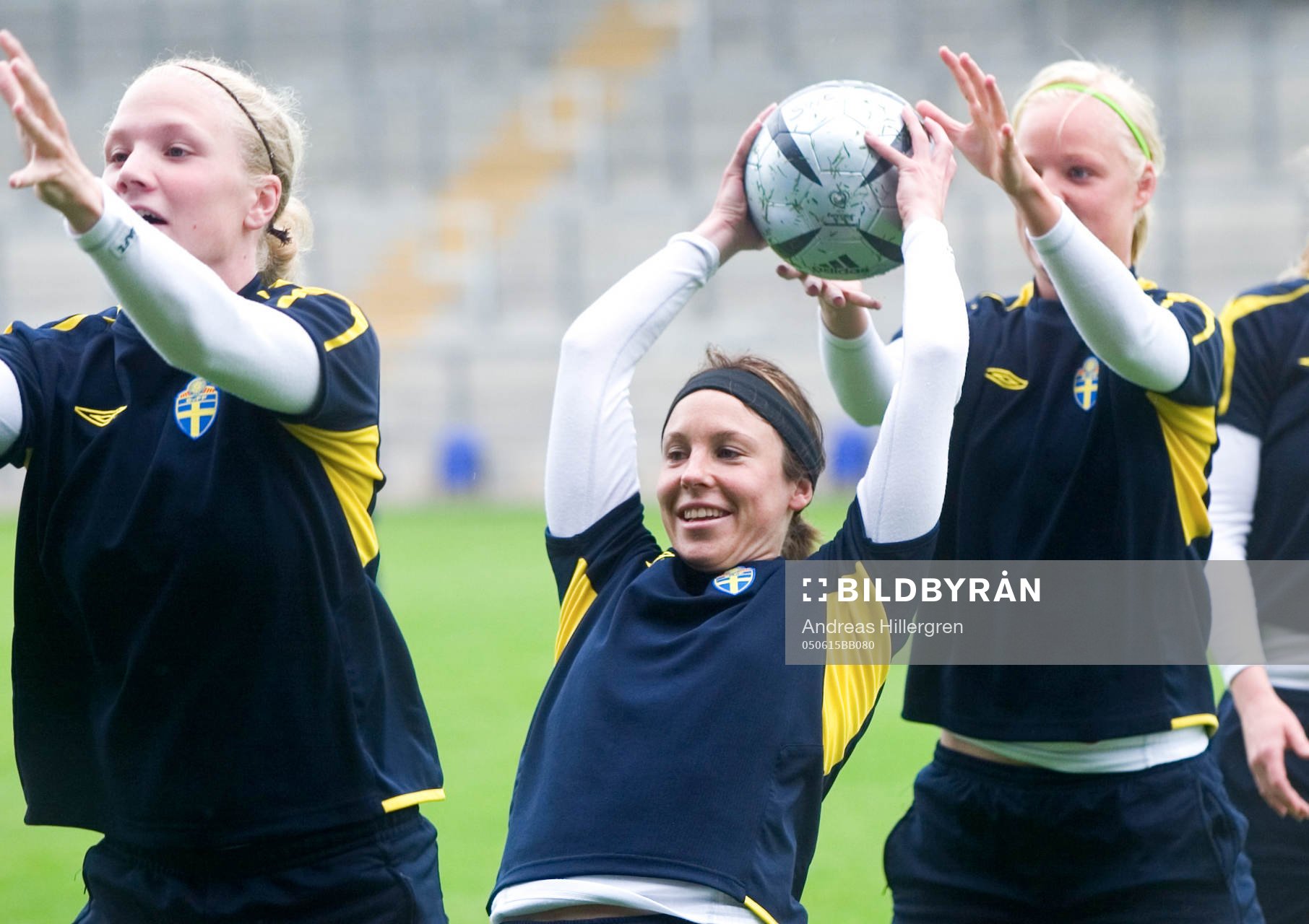 bollövning med Anna Påhlsson, Hanna Ljungberg, Caroline