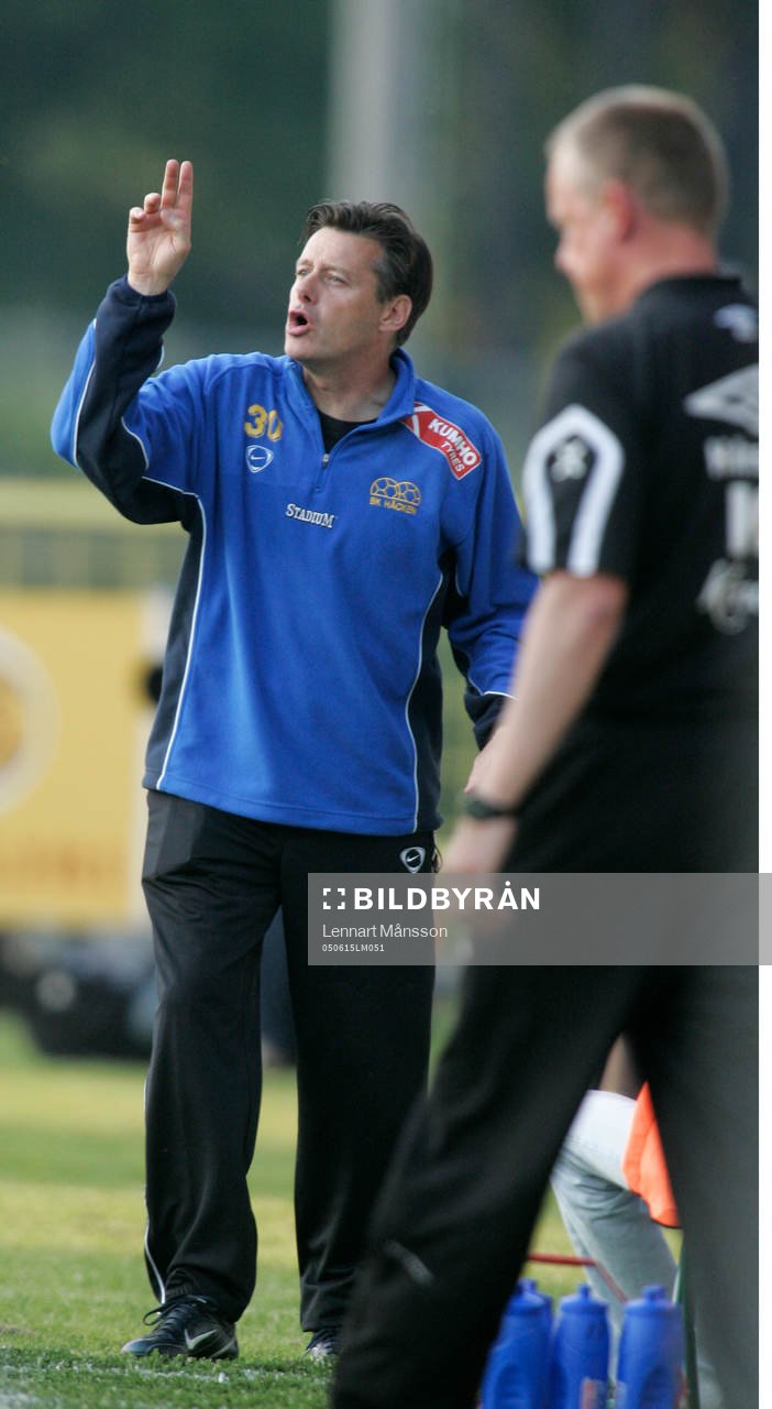 Stefan Lundin, tränare, Häcken, och Jan Andersson,