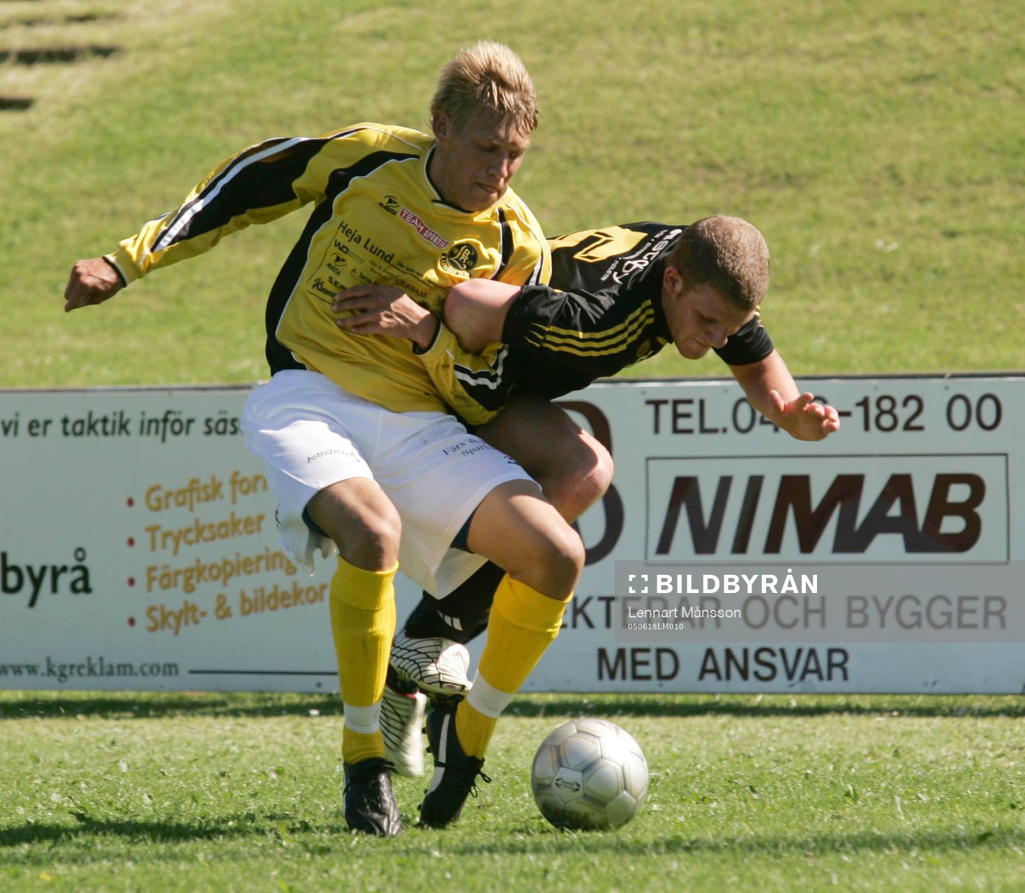Andreas Nilsson, Hässleholm, har fastnat i en armkrok