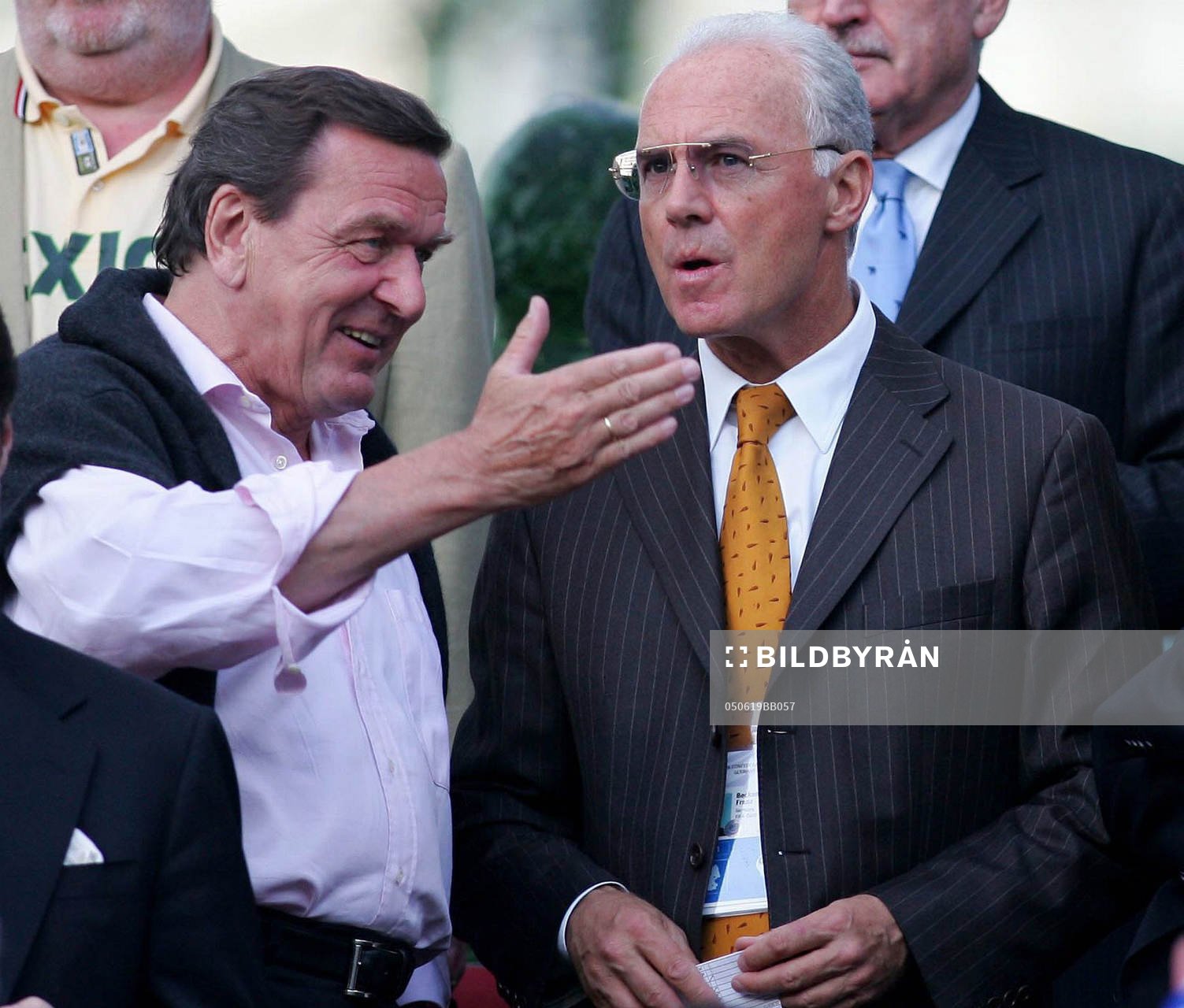 Förbundskansler  Gerhard Schroeder och Franz Beckenbauer