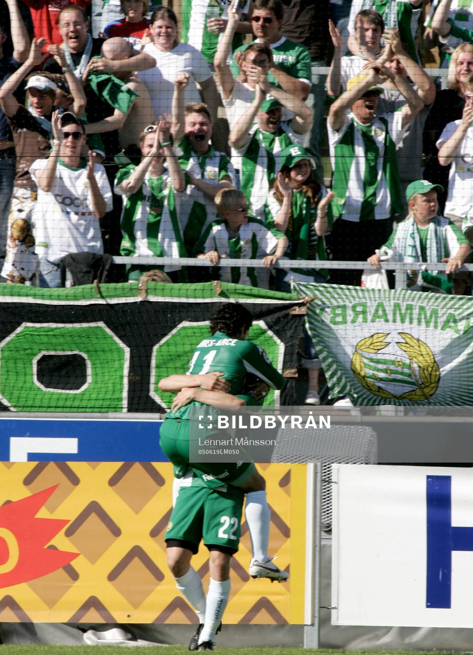 Petter Andersson och Pablo Pinones-Arce, jubel