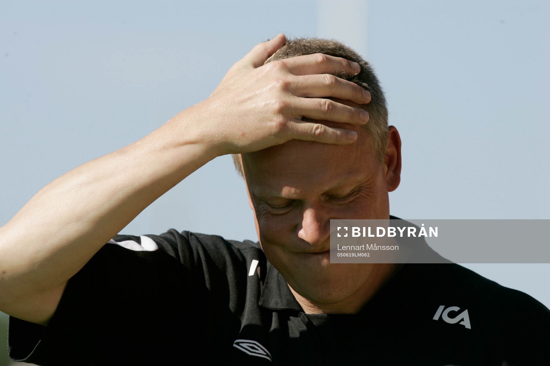 Jan Andersson, tränare, Halmstad, bekymrad över förlusten