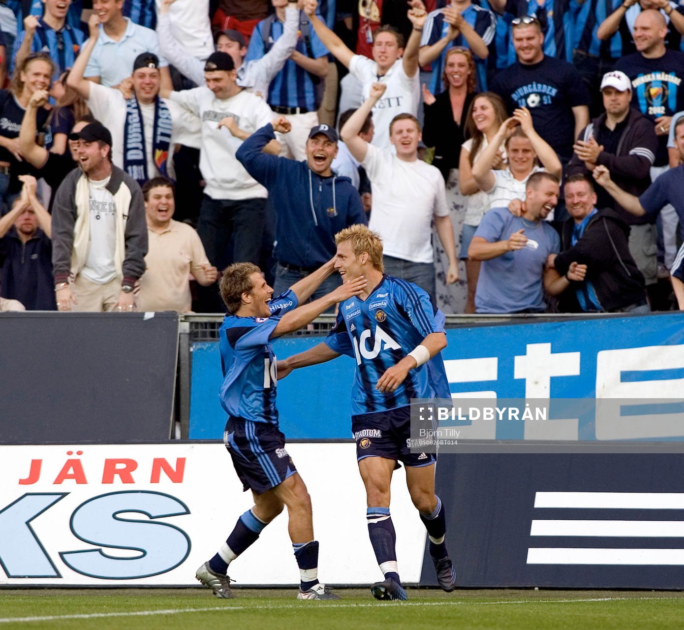 Tobias Hysén och Sören Larsen, Djurgården, jubel, glädje