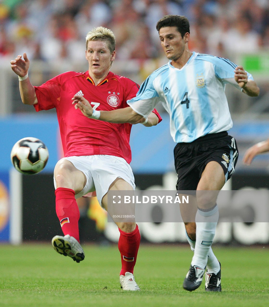 Bastian Schweinsteiger, Tyskland och Javier Zanetti,