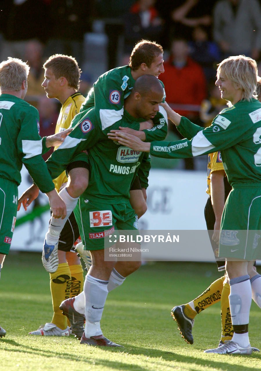 Markus Senften och Kenny Pavey, Ljungskile, jubel