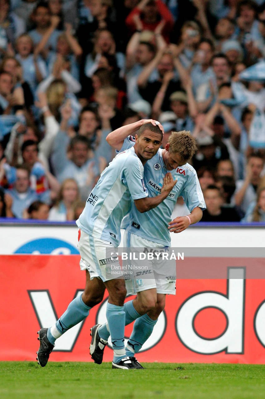 Afonso Alves och Markus Rosenberg, Malmö, jubel, glädje
