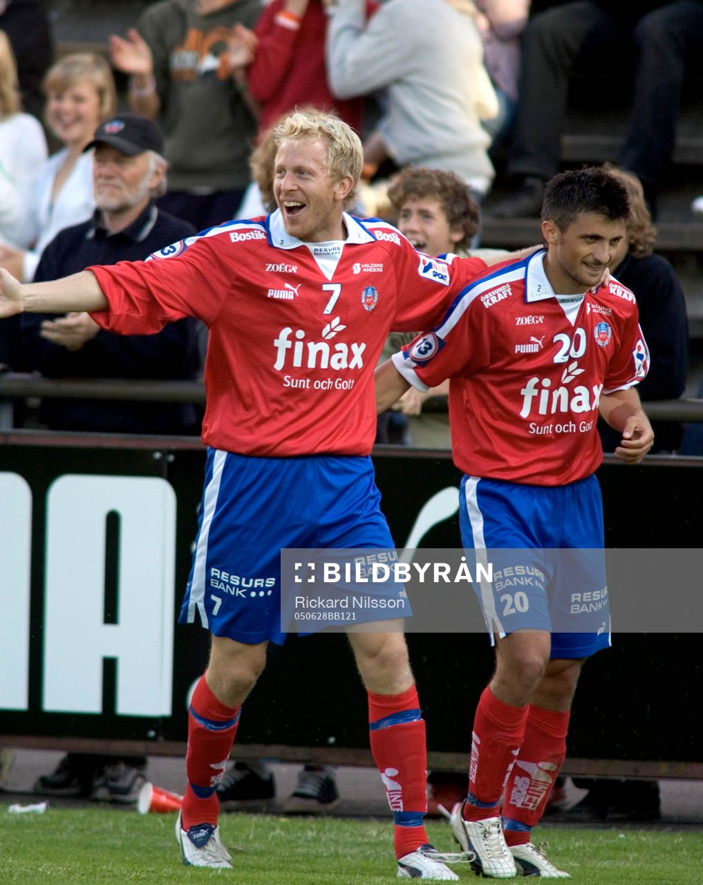 Gustaf Andersson och Eldin Karisik, Helsingborg, jubel