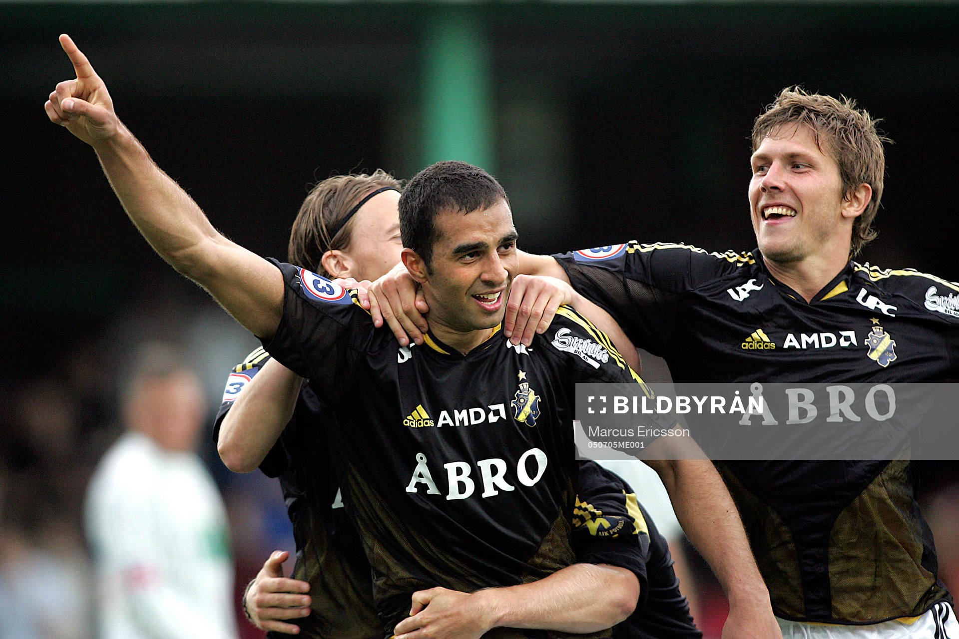 Fotboll, Superettan, Västra Frölunda - AIK:  Arash Talebinejad och Daniel Tjernström jublar