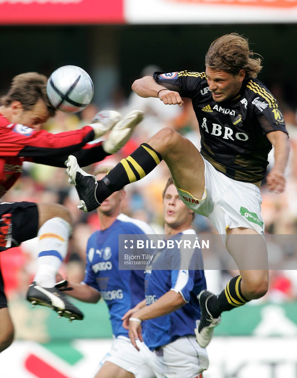 Daniel Hoch, AIK och Rickard Rickardsson, målvakt,