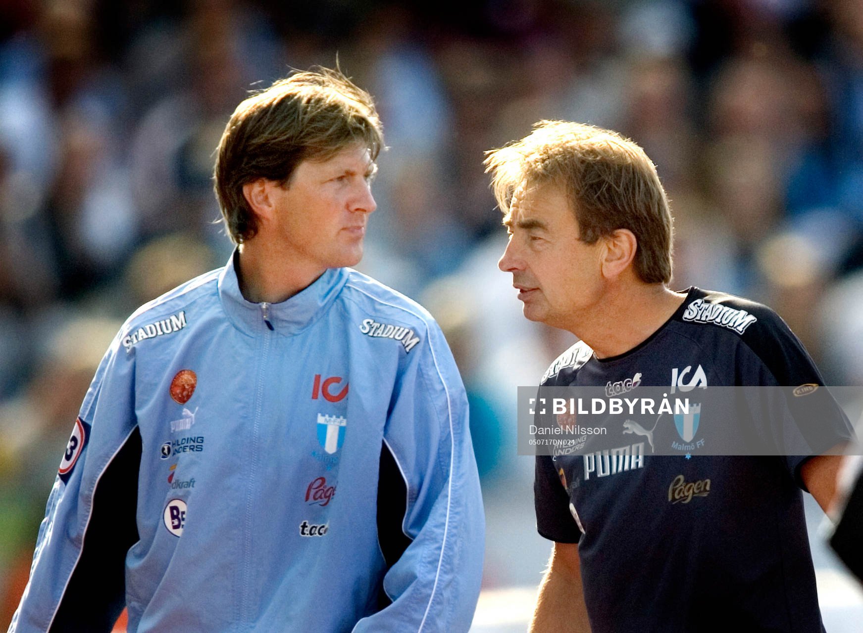 Tom Prahl (tränare Malmö) och Patrik Johansson, andre