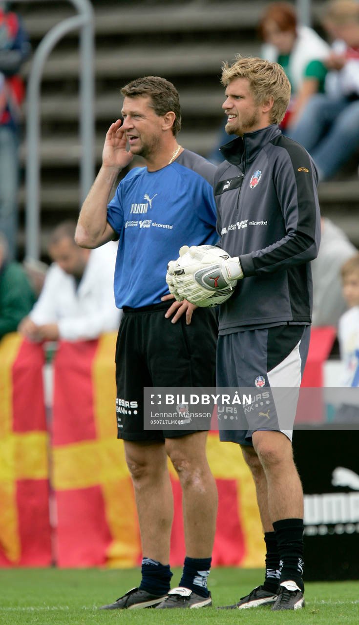 Sven Andersson, målvaktstränre och Oskar Berglund,