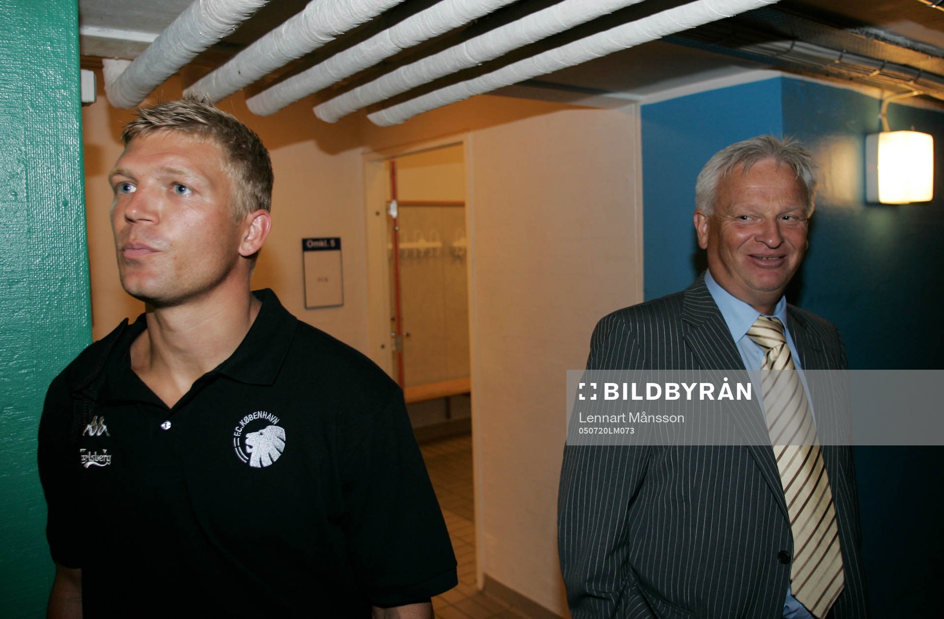 Fotboll, dansk, Marcus Allbäck och Hans Backe, tränare,