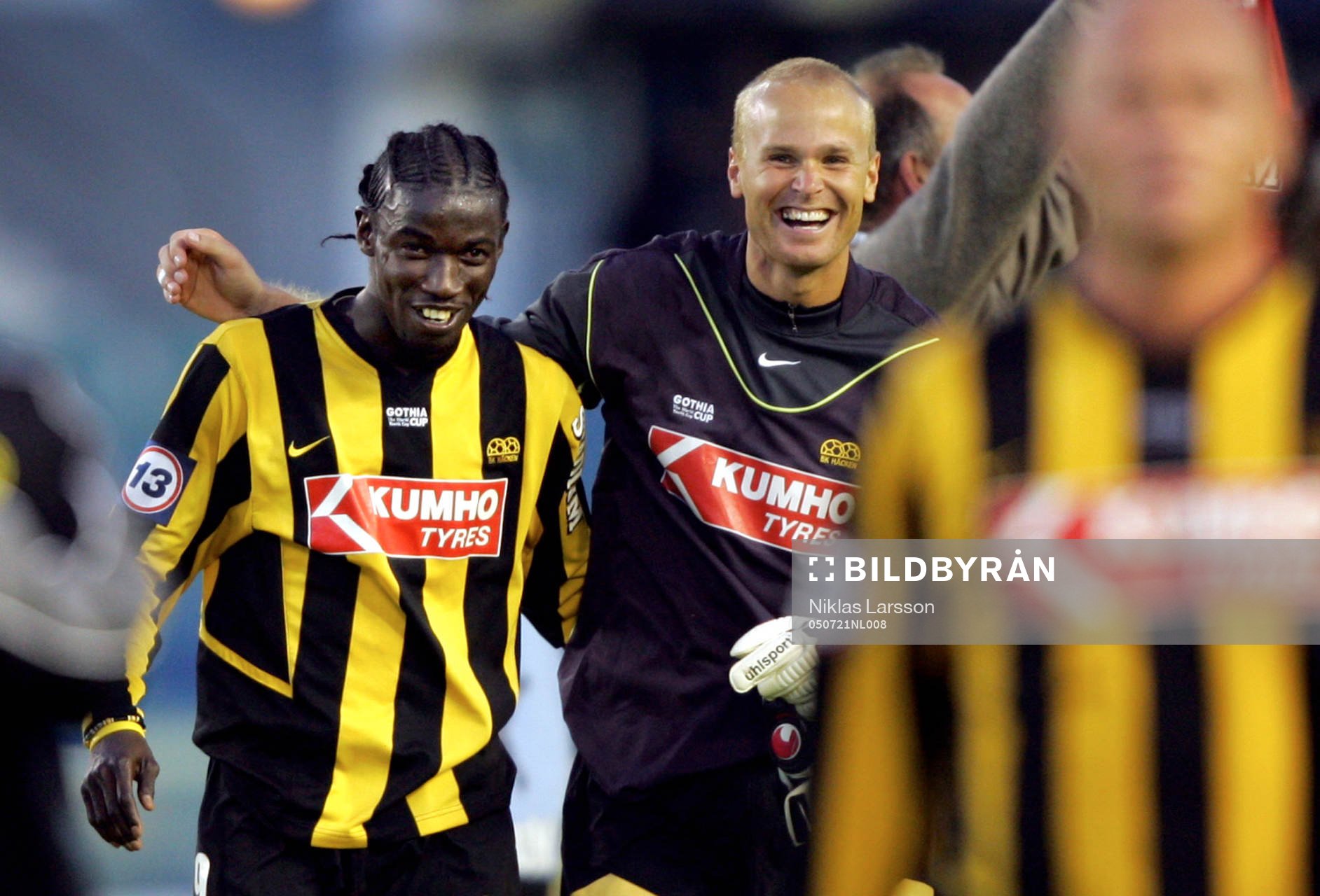 Fotboll, Allsvenskan, H‰cken-Malmˆ: Magnus Jonsson, mÂlvakt H‰cken och Dioh Williams.