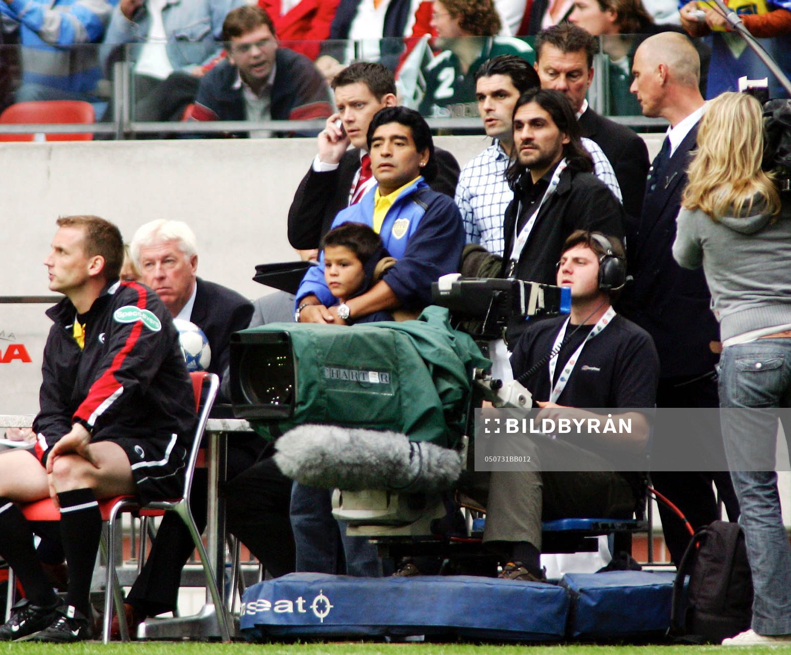 Diego Armando Maradona såg matchen