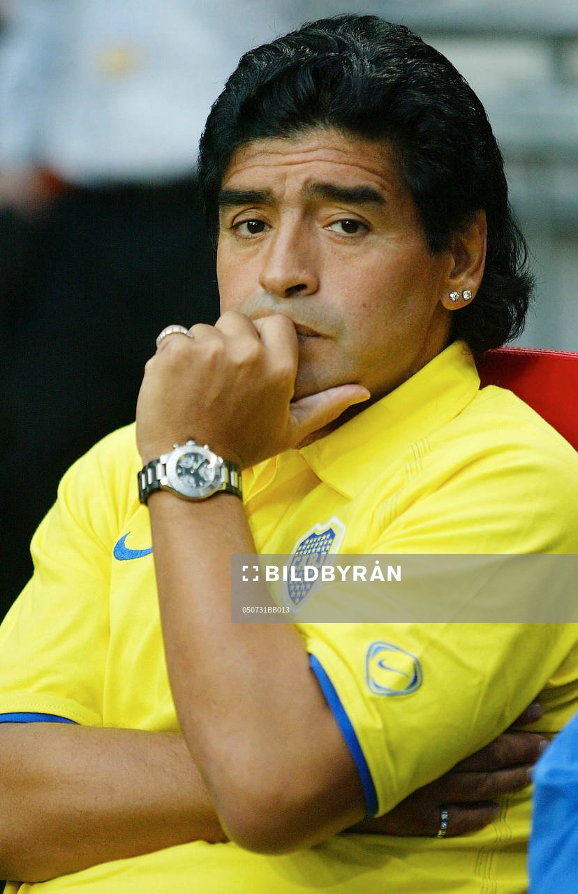 Diego Armando Maradona såg matchen