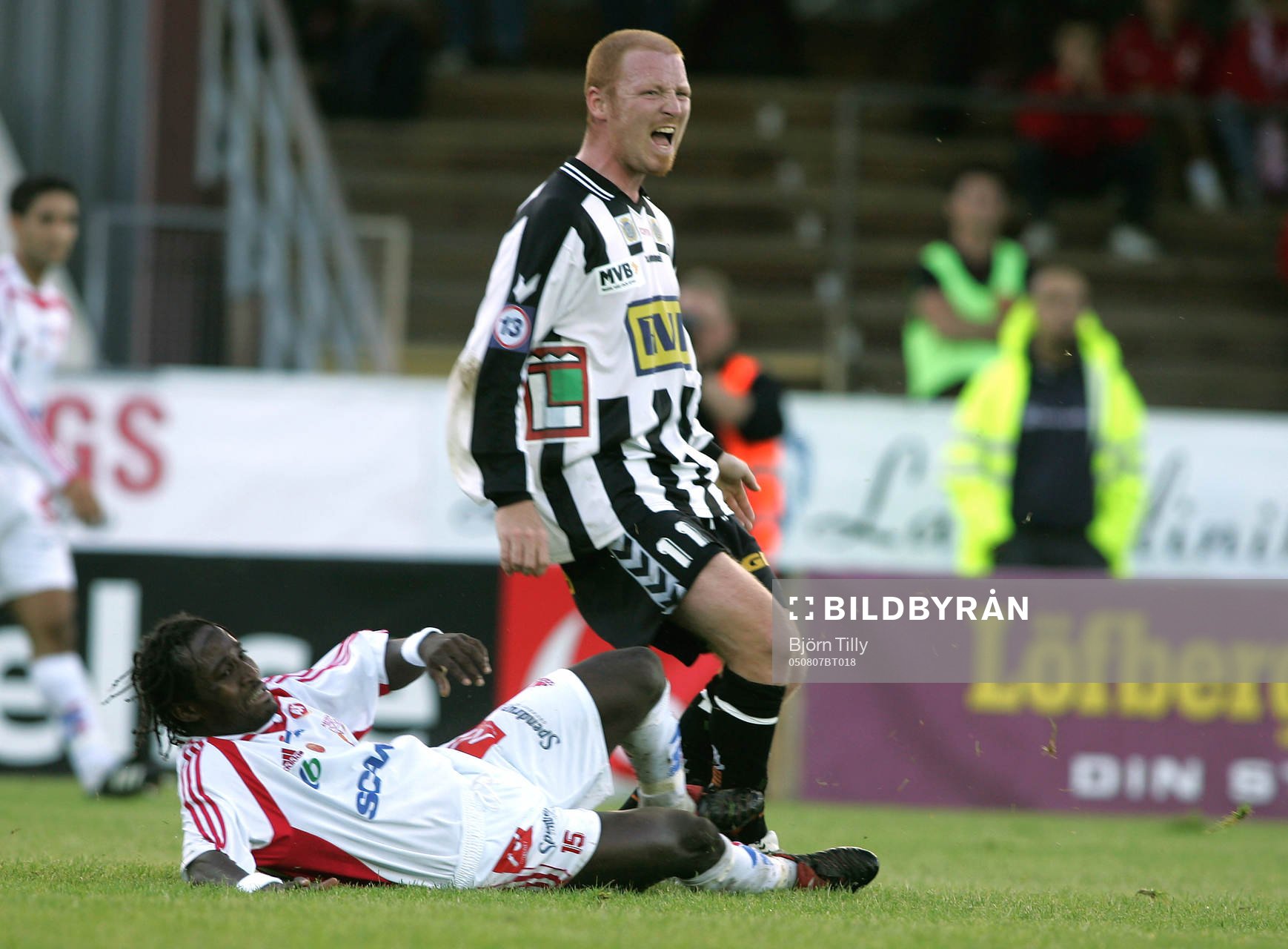 Jörgen Pettersson, och Landskrona besegrade Irahim Atiku,