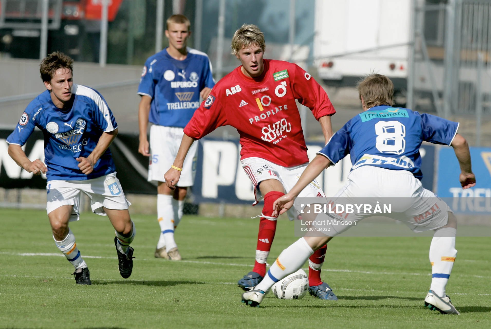 Jimmie Augustsson, Trelleborg (t v) och Ola Toivonen,