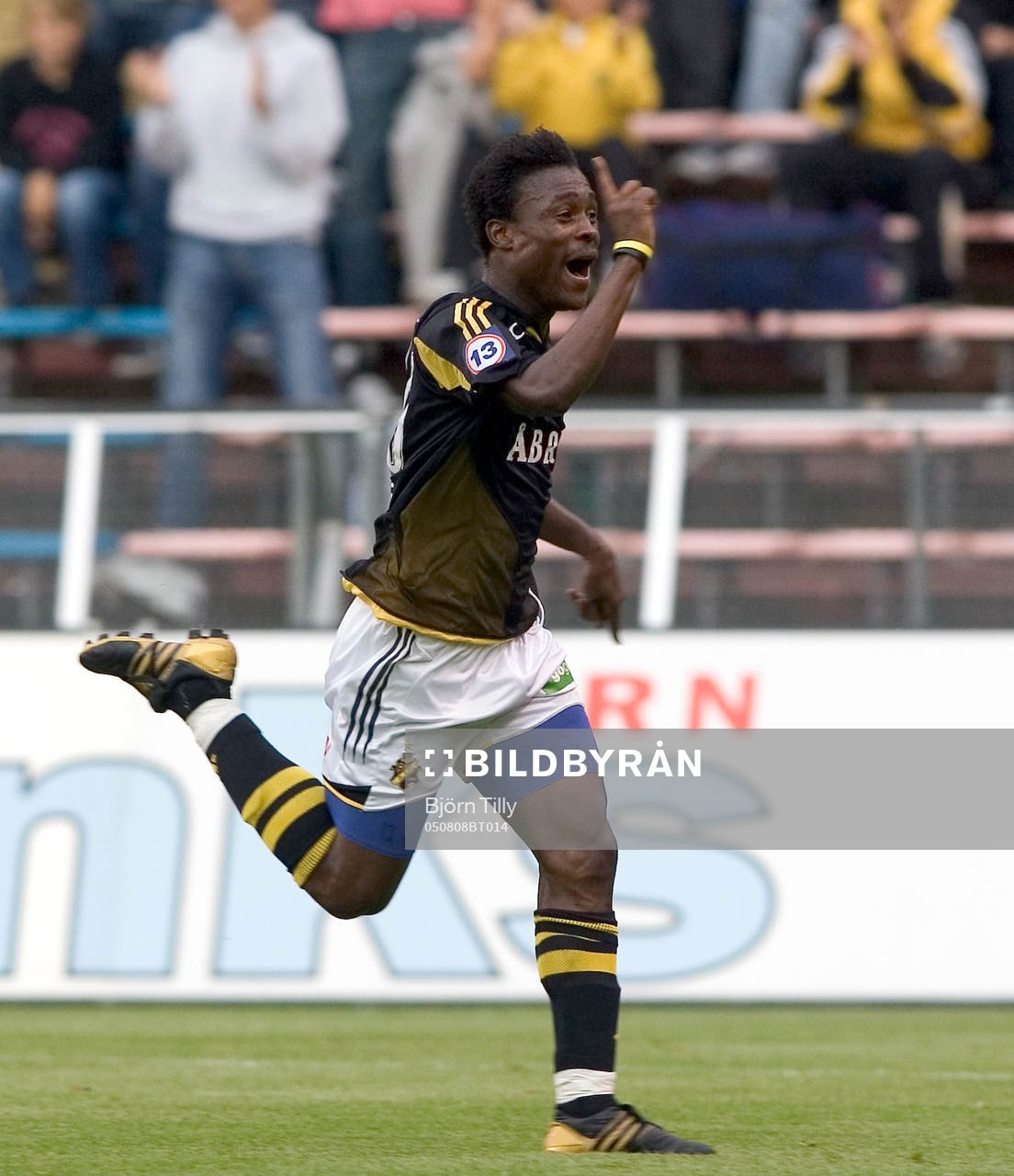  Derek Boateng, AIK, jubel efter 1-0.   