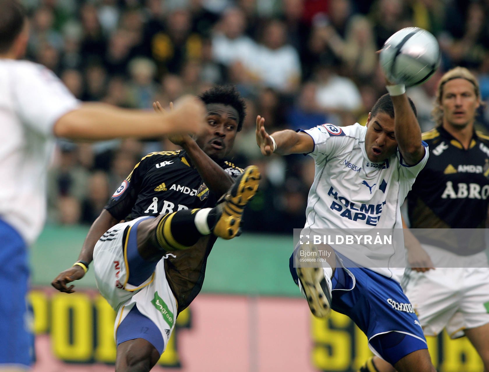 Derek Boateng, AIK och Bruno Santos, Norrköping