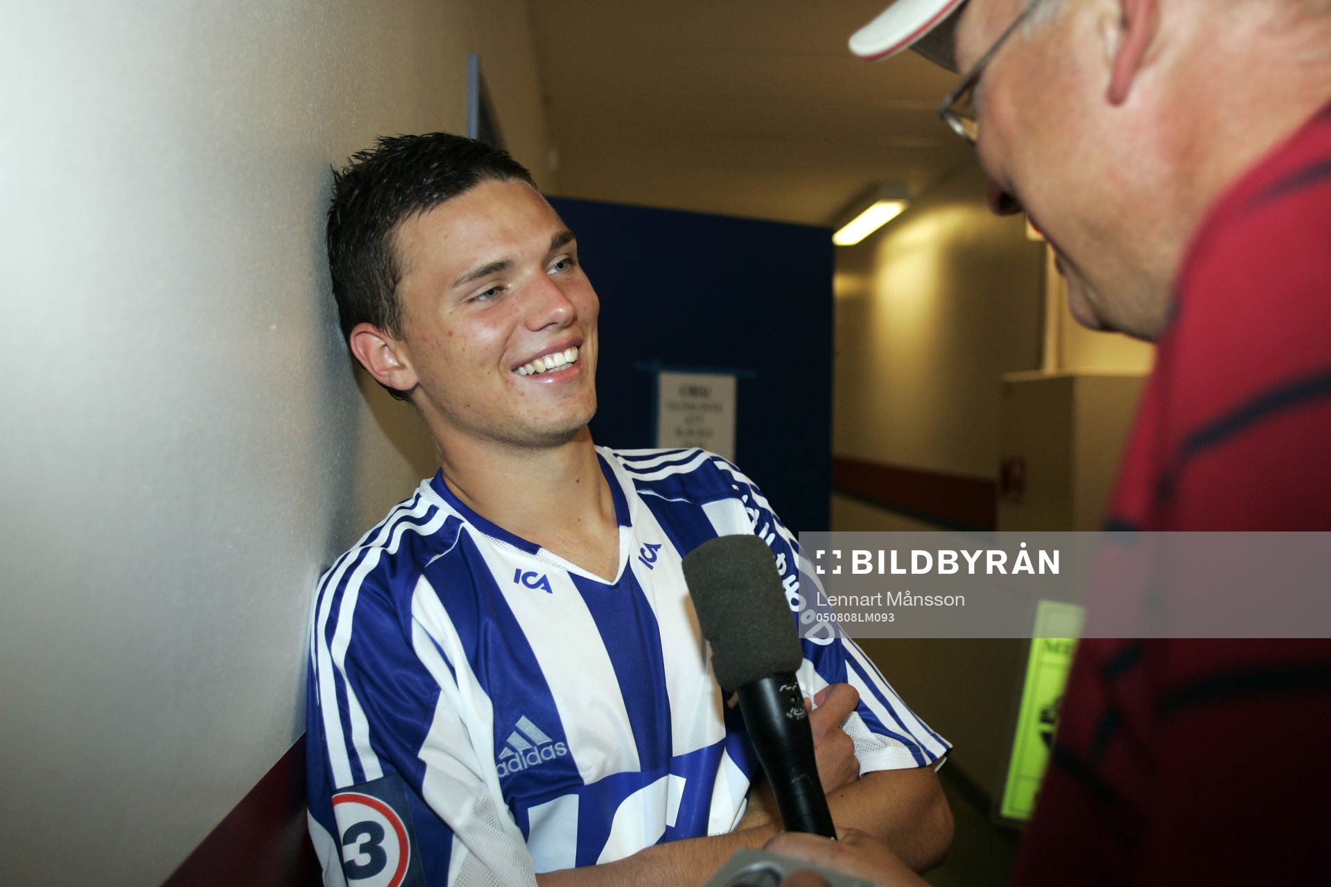 Hjälten Marcus Berg, IFK Göteborg, radiointervjuas