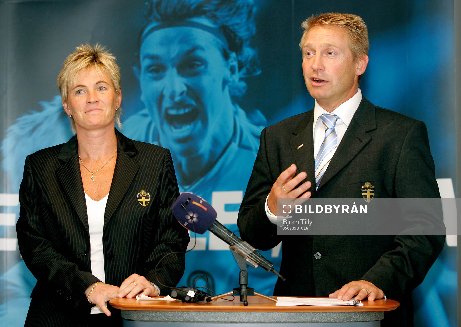 Lilie Persson och Thomas Dennerby, förbundskaptener