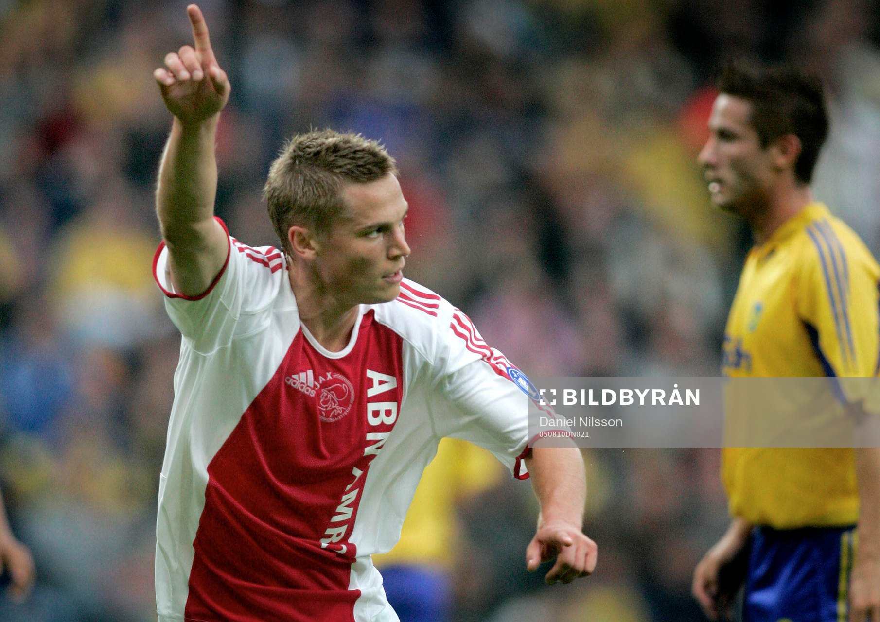 Bröndby - Ajax: Markus Rosenberg, Ajax, gjorde 1-0, jubel