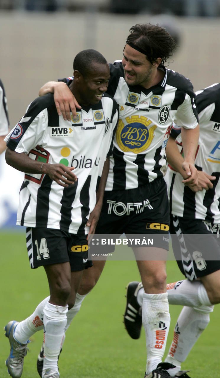 Gustaf Andersson och Amuneke, jubel