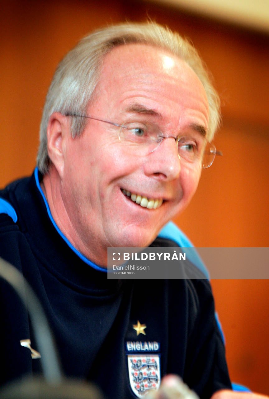Fotboll, Presskonferens England: Sven-Göran Eriksson, förbundskapten England.